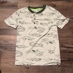 Carters Gray Alligator Print Kids Shirt